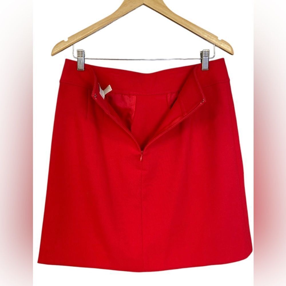 Loft A Line Skirt Color Red. Size 6 - Picture 3 of 6